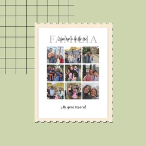 Ohana - Cuadro Familiar con 9 Fotos Personalizado