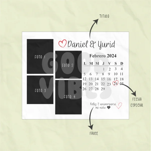 CALENDARIO Mapa de Nuestros Días - Calendario Personalizado