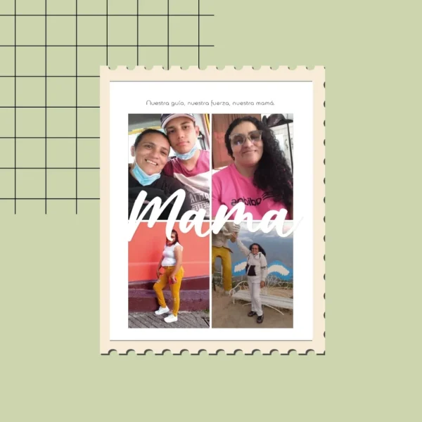Esencia de Mamá | Cuadro Personalizado Elegante con Fotos en Resina para Regalo de Mamá
